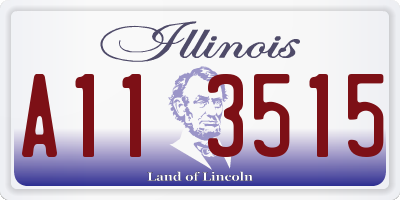 IL license plate A113515