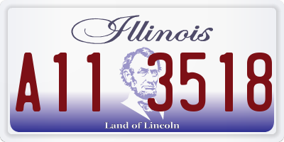 IL license plate A113518