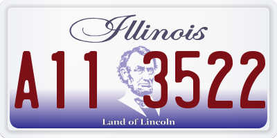 IL license plate A113522