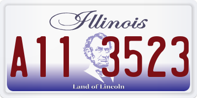 IL license plate A113523