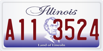IL license plate A113524