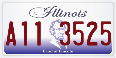 IL license plate A113525