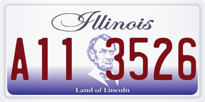 IL license plate A113526