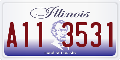 IL license plate A113531