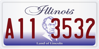 IL license plate A113532