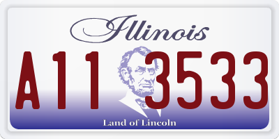 IL license plate A113533