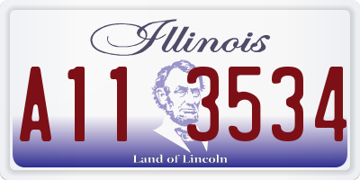 IL license plate A113534