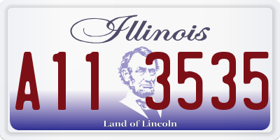 IL license plate A113535