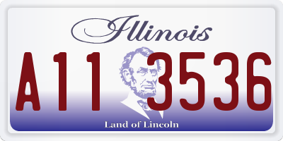 IL license plate A113536