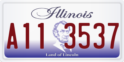 IL license plate A113537