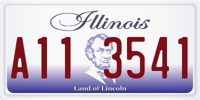 IL license plate A113541