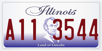 IL license plate A113544