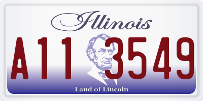 IL license plate A113549