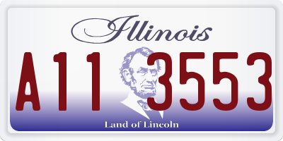 IL license plate A113553