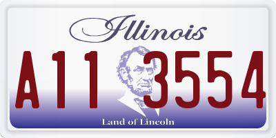 IL license plate A113554