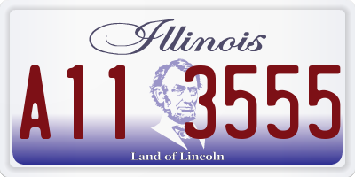 IL license plate A113555