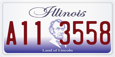 IL license plate A113558