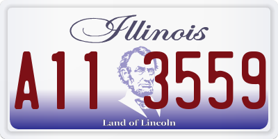 IL license plate A113559