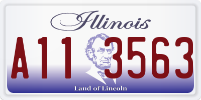 IL license plate A113563