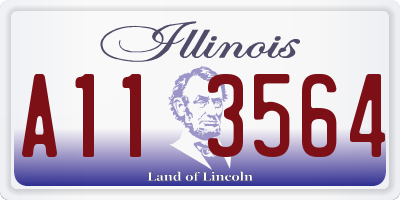 IL license plate A113564