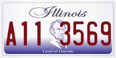 IL license plate A113569