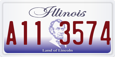 IL license plate A113574