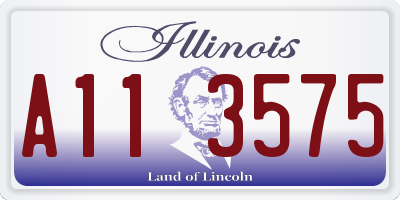 IL license plate A113575