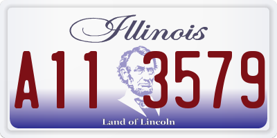 IL license plate A113579