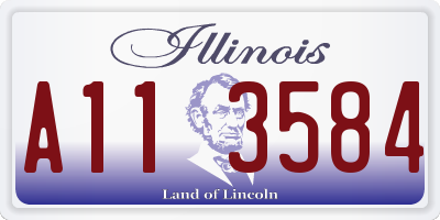 IL license plate A113584