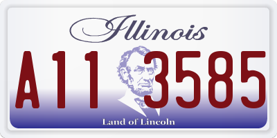 IL license plate A113585