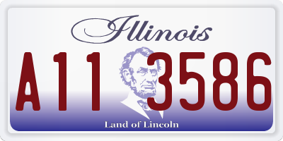 IL license plate A113586