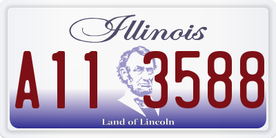 IL license plate A113588