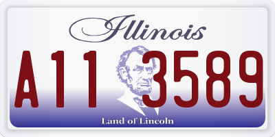 IL license plate A113589