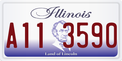 IL license plate A113590