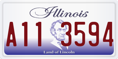 IL license plate A113594