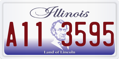 IL license plate A113595
