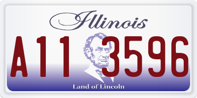 IL license plate A113596