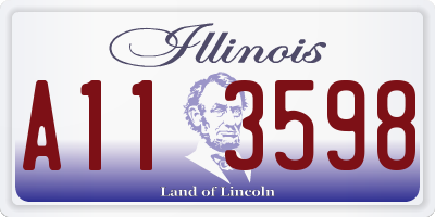 IL license plate A113598