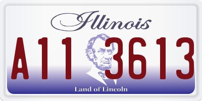 IL license plate A113613
