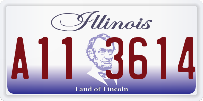 IL license plate A113614