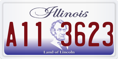 IL license plate A113623