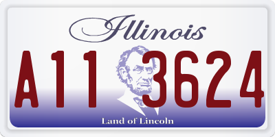 IL license plate A113624