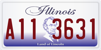 IL license plate A113631