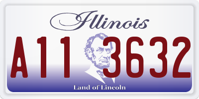IL license plate A113632