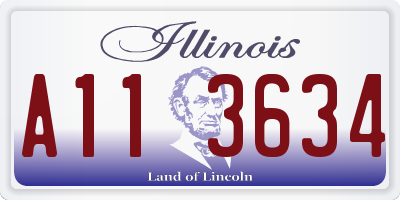 IL license plate A113634