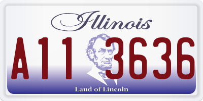 IL license plate A113636