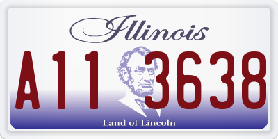 IL license plate A113638