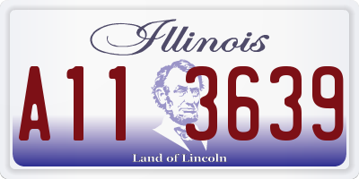 IL license plate A113639