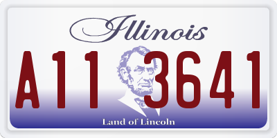 IL license plate A113641