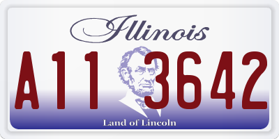IL license plate A113642
